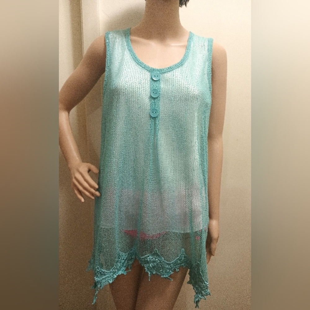 Simply Noelle Turquoise Blue Beach Cover-up